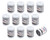 Ford M-6731-FL1A Oil Filter, High Performance, Canister, Screw-On, 13/16-16 in Thread, Steel, White, Ford, Set of 12