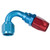 Fragola 115004 Fitting, Hose End, 3000 Series, 150 Degree, 4 AN Hose to 4 AN Male, Swivel, Aluminum, Blue / Red Anodized, Each