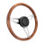 Grant 246 Steering Wheel, Classic Nostalgia, 15 in Diameter, 1-3/4 in Dish, 3-Spoke, Wood Grip, Stainless, Satin, Each