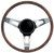 Grant 246 Steering Wheel, Classic Nostalgia, 15 in Diameter, 1-3/4 in Dish, 3-Spoke, Wood Grip, Stainless, Satin, Each