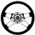 Grant 440 Steering Wheel, Challenger, 13-1/2 in Diameter, 3 in Dish, 4-Spoke, Black Foam Grip, Steel, Chrome, Each