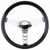 Grant 502 Steering Wheel, Classic, 13-1/2 in Diameter, 3-1/2 in Dish, 3-Spoke, Black Vinyl Grip, Steel, Chrome, Each