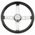 Grant 570 Steering Wheel, Classic, 13-1/2 in Diameter, 1-3/4 in Dish, 4-Spoke, Black Vinyl Grip, Steel, Chrome, Each