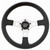 Grant 762 Steering Wheel, Formula GT, 12 in Diameter, 3 in Dish, 3-Spoke, Black Vinyl Grip, Aluminum, Black Anodized, Each