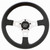 Grant 763 Steering Wheel, Formula GT, 13 in Diameter, 3 in Dish, 3-Spoke, Black Vinyl Grip, Aluminum, Silver Anodized, Each