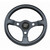 Grant 773 Steering Wheel, Formula GT, 13 in Diameter, 3 in Dish, 3-Spoke, Black Vinyl Grip, Aluminum, Black Anodized, Each