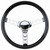 Grant 802 Steering Wheel, Classic Crusin, 12-1/2 in Diameter, 3 in Dish, 3-Spoke, Black Vinyl Grip, Steel, Chrome, Each