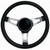 Grant 846 Steering Wheel, Classic Nostalgia, 15 in Diameter, 2-1/2 in Dish, 3-Spoke, Black Foam Grip, Steel, Nickel Plated, Each