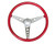 Grant 8465 Steering Wheel, Metal Flake, 15 in Diameter, 3-Spoke, Red Metal Flake Grip, Steel, Chrome, Each