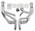 Hedman 78038 Headers, Elite Ultra-Duty, 1-3/4 in Primary, 3 in Collector, Steel, Metallic Ceramic, Mopar B / RB-Series, Mopar B-Body / C-Body / E-Body 1962-74, Pair