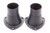 Hooker 11035HKR Collector Reducer, 3-1/2 in Inlet to 2-1/2 in Outlet, 3-Bolt Flange, Steel, Black Paint, Pair