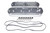 Holley 890014 Valve Cover, Sniper, Stock Height, OEM Coil Stands, Fabricated Aluminum, Silver, Center Bolt, GM LS-Series, Pair