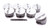 Icon Pistons IC792.040 Piston, Premium Forged, Forged, 4.040 in Bore, 1/16 x 1/16 x 3/16 in Ring Grooves, Minus 4.90 cc, Small Block Chevy, Set of 8