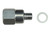 Ict Billet 551179 Fitting, Adapter, Straight, Short, 12 mm x 1.5 Male to 3/8-18 Female, Steel, Zinc Oxide, Water Temperature, Each