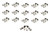 Isky Cams 2078HYRT Lifter, Gold Series HPX, Hydraulic Roller, Vertical Lift Bar, GM LS-Series, Set of 16