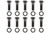 Motive Gear F9RBKP Ring Gear Bolt Kit, 7/16-20 in Thread, 1.250 in Long, Hex Head, DT911 Washers Included, Steel, Black Oxide, Ford 9 in, Set of 10