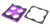 Magnafuel/Magnaflow Fuel Systems MP-5010-00 Anti-Reversion Plate, 1/2 in Thick, 2.000 in Bores, Dominator Flange, Gasket Included, Aluminum, Purple Anodized, Each