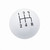 Mr. Gasket 9619 Shifter Knob, Classic, 3/8-20 in Thread, Plastic, White, 5 Speed, Universal, Each