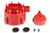 MSD Ignition 8416 Cap and Rotor Kit, HEI Style Terminal, Stainless Terminals, Twist Lock, Red, Non-Vented, Coil in Cap, Chevy V8, Kit