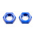Aeroquip FCM2100 Bulkhead Nut Fitting, -6 AN, Blue, Aluminum, Pair