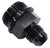 Quick Fuel Technology 19-36QFT Fitting, Adapter, Straight, 6 AN Male to 7/8-20 in Male, Aluminum, Black Anodized, Each