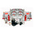 Quick Fuel Technology FX-4710 Carburetor, QFX-Series, 4-Barrel, 1050 CFM, Dominator Flange, No Choke, Mechanical Secondary, Dual Inlet, Polished / Red Anodized, Each
