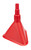 Rci 7011B Funnel, Triangular, 14-1/4 in Wide x 16 in Long, Plastic, Red, Each