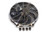 Racing Power Co-Packaged R1205 Electric Cooling Fan, 14 in Fan, Push / Pull, 1750 CFM, 12V, Curved Blade, 15 X 15 in, 3 in Thick, Plastic, Chrome, Kit