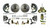 Right Stuff Detailing AFXDC06C Brake System, Power Disc Conversion, Front, 1 Piston Caliper, 11.00 in Rotors, Offset Hat, Iron, Natural, GM A-Body 1967-72, Kit