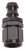 Russell 624013 Fitting, Hose End, Twist-Lok, Straight, 6 AN Hose Barb to 6 AN Female, Aluminum, Black Anodized, Each