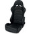 Scat Enterprises 80-1615-51 Seat, Sportsman Pro Suspension 1615 Series, Reclining, Side Bolsters, Harness Openings, Vinyl, Black, Sliders, Each