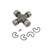 Strange U1646 Universal Joint, 1310 Series to 1350 Series, Greasable, Clips Included, Steel, Natural, Each