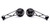 Clayton Machine Works PT-403 Window Crank, Truss Style, Black Inserts, Aluminum, Black Powder Coat / Machined, Ford / GM, Pair