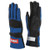 Racequip 355023RQP Driving Gloves, 355 Series, SFI 3.3/5, Double Layer, Nomex / Suede, Black / Blue, Medium, Pair