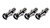 Ti22 Performance 1060 Shock Mount Stud, 1/2-20 in Thread, 2 in Long, Four Locking Nuts / Studs Included, Titanium, Natural, Sprint Car, Kit