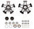 Ti22 Performance TIP2801 Wheel Hub, Front, 2 Direct Mount Hubs, Bearings / Dust Cap / Nuts / Races / Seals / Wheel Studs Included, Aluminum, Black Anodized, Pair