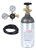 Dedenbear AB25K CO2 Bottle and Regulator, 2.5 lb, Bottle / Valve / Regulator / Line, Aluminum, Natural, Kit