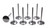 Del West IV-2080-1T-CRST-8 Intake Valve, 2.080 in Head, 11/32 in Valve Stem, 5.040 in Long, Titanium, Small Block Chevy / Ford, Set of 8