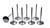 Del West IV-2080-2T-CRST-8 Intake Valve, 2.080 in Head, 11/32 in Valve Stem, 5.140 in Long, Titanium, Small Block Chevy, Set of 8