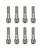 Jesel BLT-21755-8 Bolt, 5/16-18 in Thread, 1-1/4 in Long, 12 Point Head, Nuts Included, Chromoly, Black Oxide, Set of 8