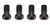 Jesel BLT-21890-4 Bolt, 7/16-14 in Thread, 3/4 in Long, Torx Head, Nuts Included, Chromoly, Black Oxide, Set of 4