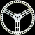 Longacre 52-56835 Steering Wheel, 14 in Diameter, 2-1/2 in Dish, 3-Spoke, Drilled / Shot Peened Grip, Aluminum, Natural, Each