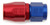 XRP-Xtreme Racing Prod. 100004 Fitting, Hose End, Straight, 4 AN Hose to 4 AN Female, Aluminum, Blue / Red Anodized, Each