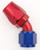 XRP-Xtreme Racing Prod. 104508 Fitting, Hose End, 45 Degree, 8 AN Hose to 8 AN Female, Aluminum, Blue / Red Anodized, Each