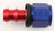 XRP-Xtreme Racing Prod. 230008 Fitting, Hose End, Push-On, Straight, 8 AN Hose Barb to 8 AN Female, Aluminum, Blue / Red Anodized, Each