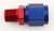 XRP-Xtreme Racing Prod. 900604 Fitting, Adapter, Straight, 4 AN Female Swivel to 1/8 in NPT Male, Aluminum, Blue / Red Anodized, Each