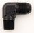 XRP-Xtreme Racing Prod. 982266BB Fitting, Adapter, 90 Degree, 6 AN Male to 3/8 in NPT Male, Aluminum, Black Anodized, Each