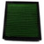 Green Filter 7378 Air Filter Element, Panel, Reusable Cotton, Green, Various Toyota / Lexus / Mitsubishi Applications, Each