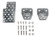 Steeda Autosports 555-1272 Pedal Pad, Heel / Toe, Manual Trans, Brake / Clutch / Gas Pads, Steeda Logo, Aluminum, Natural, Ford Mustang 2015-16, Kit