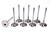 Ferrea F1062P-8 Intake Valve, Competition Plus, 2.190 in Head, 3/8 in Valve Stem, 5.300 in Long, Stainless, Big Block Chevy, Set of 8